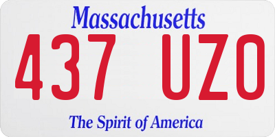 MA license plate 437UZ0