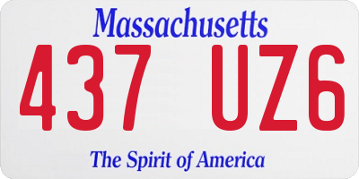 MA license plate 437UZ6
