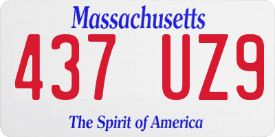 MA license plate 437UZ9
