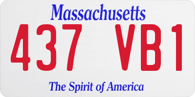 MA license plate 437VB1