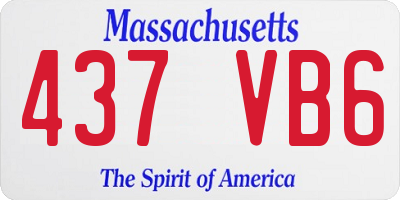 MA license plate 437VB6