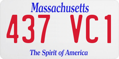MA license plate 437VC1