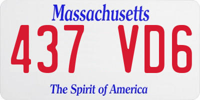 MA license plate 437VD6