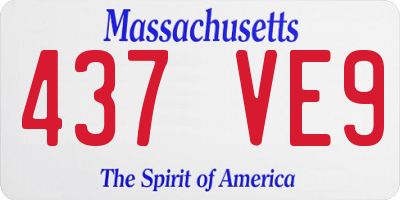 MA license plate 437VE9