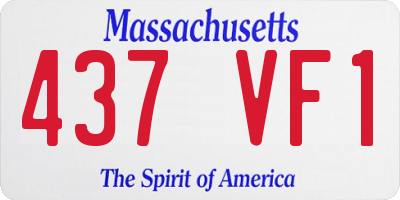 MA license plate 437VF1