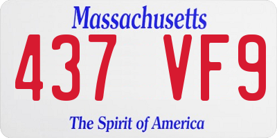 MA license plate 437VF9