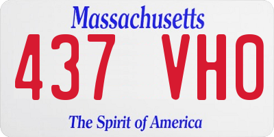 MA license plate 437VH0