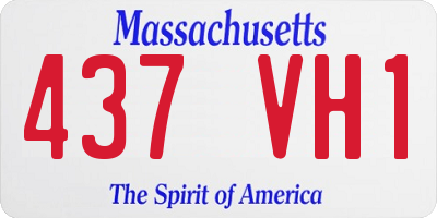 MA license plate 437VH1