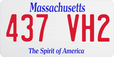 MA license plate 437VH2