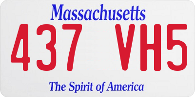 MA license plate 437VH5
