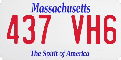 MA license plate 437VH6