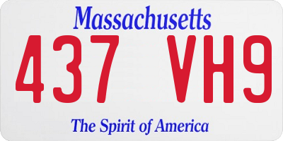 MA license plate 437VH9