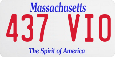 MA license plate 437VI0