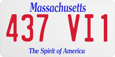 MA license plate 437VI1