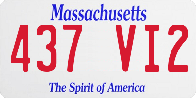 MA license plate 437VI2