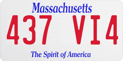 MA license plate 437VI4