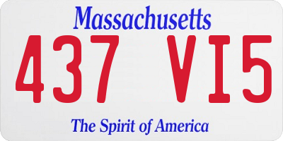 MA license plate 437VI5