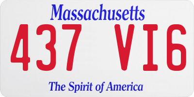 MA license plate 437VI6