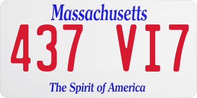 MA license plate 437VI7
