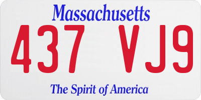 MA license plate 437VJ9