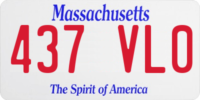MA license plate 437VL0