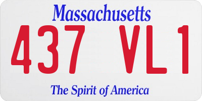 MA license plate 437VL1
