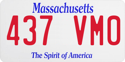 MA license plate 437VM0