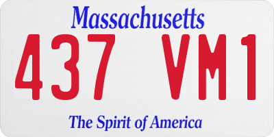 MA license plate 437VM1