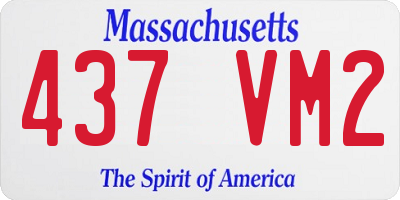 MA license plate 437VM2