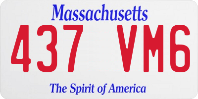 MA license plate 437VM6