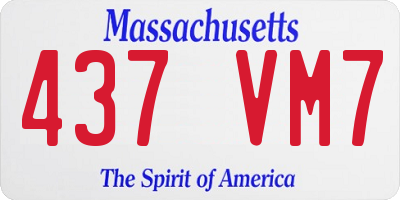 MA license plate 437VM7