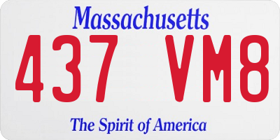 MA license plate 437VM8