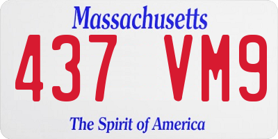 MA license plate 437VM9