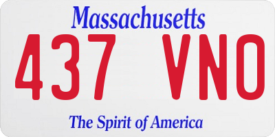 MA license plate 437VN0