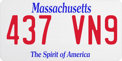 MA license plate 437VN9
