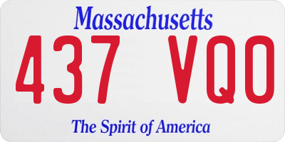 MA license plate 437VQ0