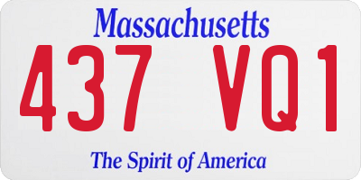 MA license plate 437VQ1