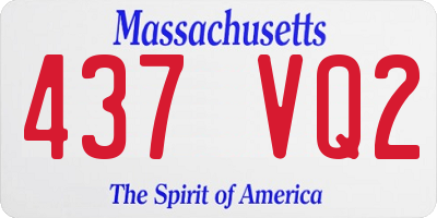 MA license plate 437VQ2