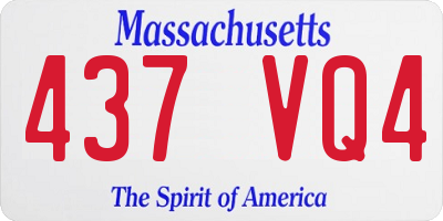 MA license plate 437VQ4