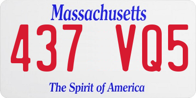 MA license plate 437VQ5