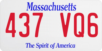 MA license plate 437VQ6