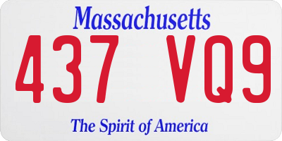 MA license plate 437VQ9