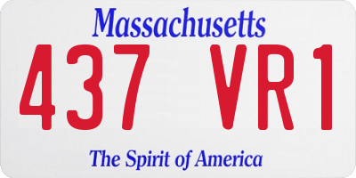 MA license plate 437VR1