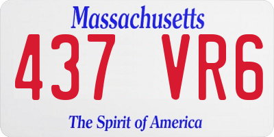 MA license plate 437VR6