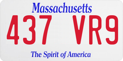 MA license plate 437VR9