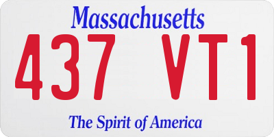 MA license plate 437VT1