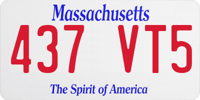 MA license plate 437VT5