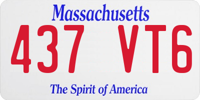 MA license plate 437VT6