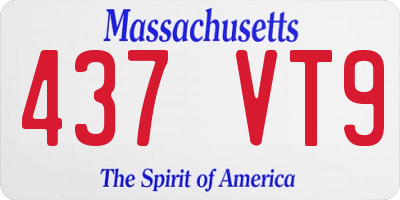 MA license plate 437VT9