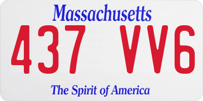 MA license plate 437VV6